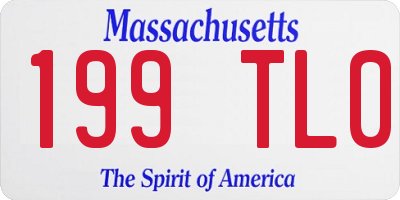 MA license plate 199TL0