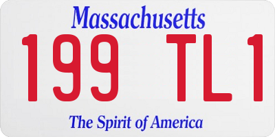 MA license plate 199TL1