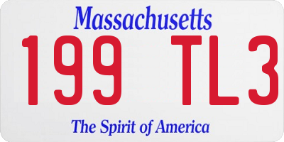 MA license plate 199TL3