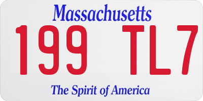 MA license plate 199TL7