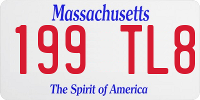 MA license plate 199TL8