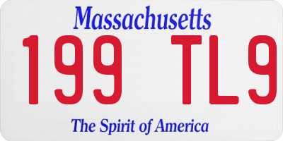 MA license plate 199TL9