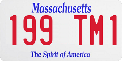 MA license plate 199TM1