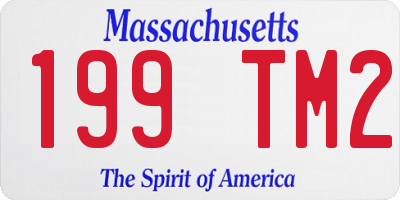 MA license plate 199TM2