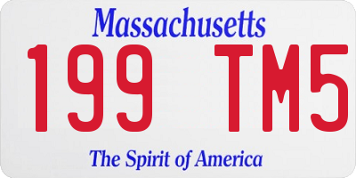 MA license plate 199TM5