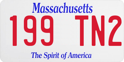 MA license plate 199TN2