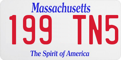 MA license plate 199TN5