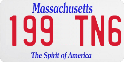 MA license plate 199TN6