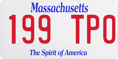 MA license plate 199TP0