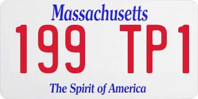 MA license plate 199TP1