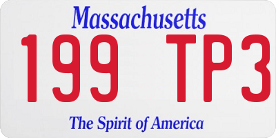MA license plate 199TP3