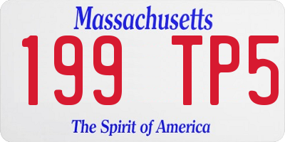 MA license plate 199TP5