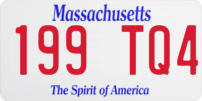 MA license plate 199TQ4