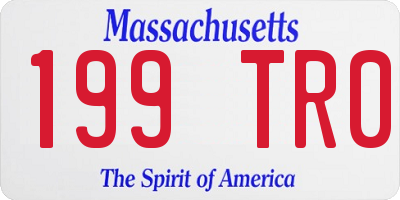 MA license plate 199TR0