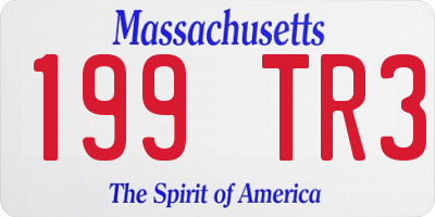 MA license plate 199TR3