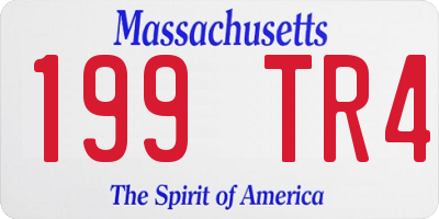MA license plate 199TR4