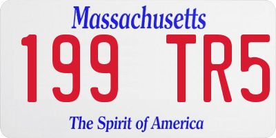 MA license plate 199TR5