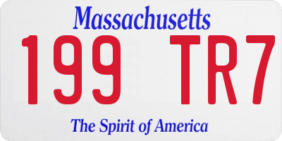 MA license plate 199TR7