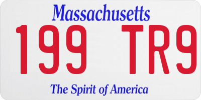 MA license plate 199TR9