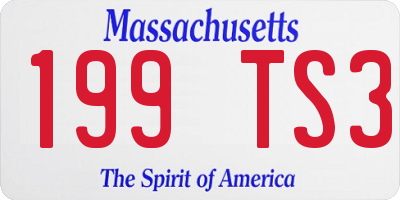 MA license plate 199TS3