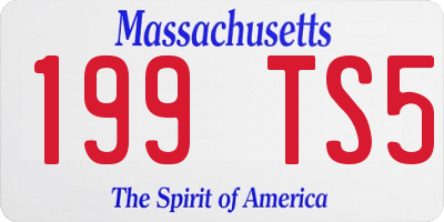 MA license plate 199TS5