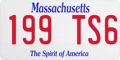 MA license plate 199TS6
