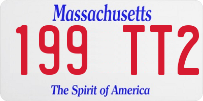 MA license plate 199TT2