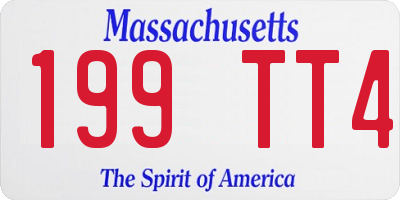 MA license plate 199TT4