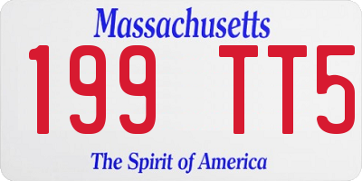 MA license plate 199TT5