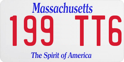 MA license plate 199TT6