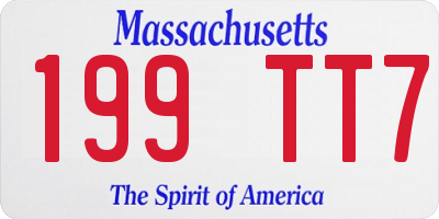 MA license plate 199TT7