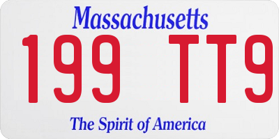 MA license plate 199TT9