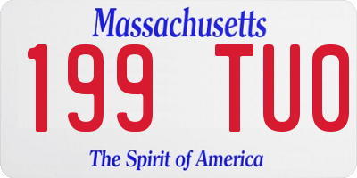 MA license plate 199TU0