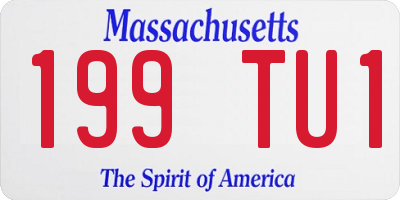 MA license plate 199TU1