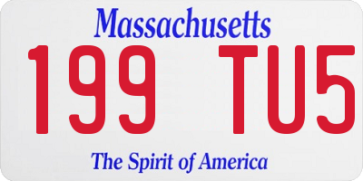 MA license plate 199TU5