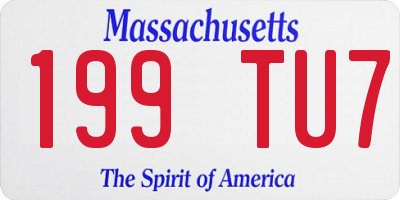 MA license plate 199TU7
