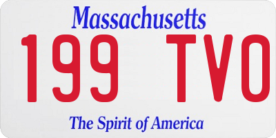 MA license plate 199TV0