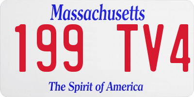 MA license plate 199TV4