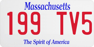 MA license plate 199TV5