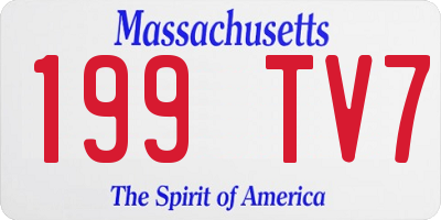 MA license plate 199TV7