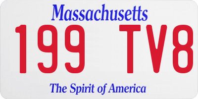 MA license plate 199TV8