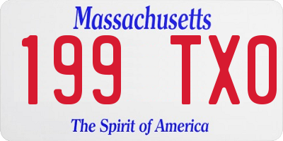 MA license plate 199TX0