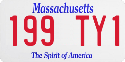 MA license plate 199TY1