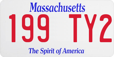 MA license plate 199TY2