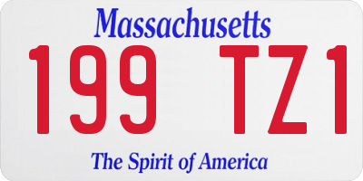 MA license plate 199TZ1