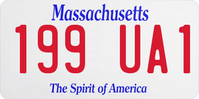 MA license plate 199UA1