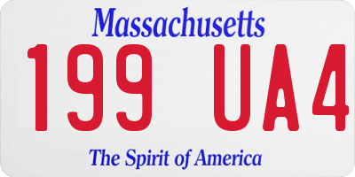 MA license plate 199UA4