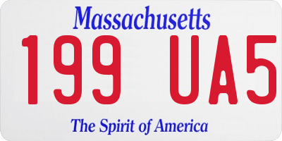 MA license plate 199UA5
