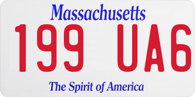 MA license plate 199UA6
