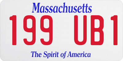 MA license plate 199UB1